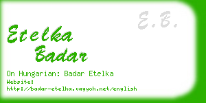 etelka badar business card